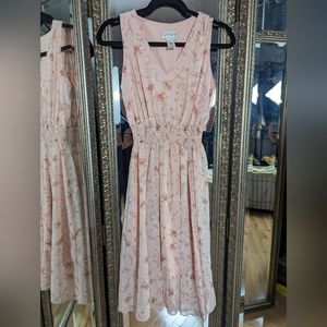 Blush Pink Floral Dress - Size 4 NWT